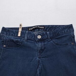 Express Legging Low Rise Casual Denim Medium Wash Jeans Womens Size 4R Blue